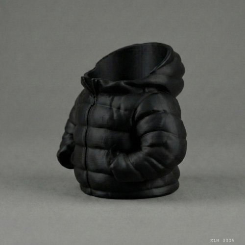 Siyah Şişme Mont Puf Formlu Büyük Boy Masaüstü ve Ofis Düzenleyici