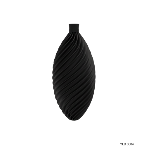 Siyah Uzun Spiral Desenli Dekoratif Yılbaşı Süsü