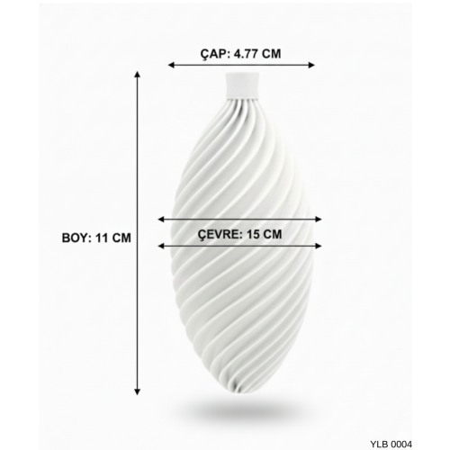 Siyah Uzun Spiral Desenli Dekoratif Yılbaşı Süsü