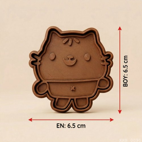 5Li Tombul Kedi Hamur Şekillendirici Kurabiye Kalıbı Oyun Hamuru Kalıbı 6 5 cm