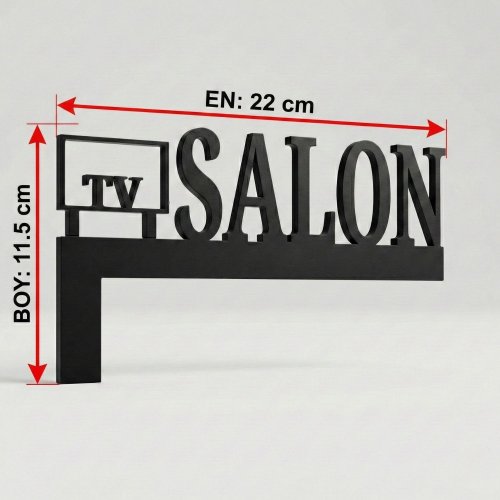 TV Salon Yazılı Kapı Üstü Dekor