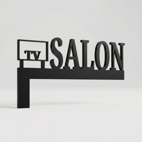 TV Salon Yazılı Kapı Üstü Dekor