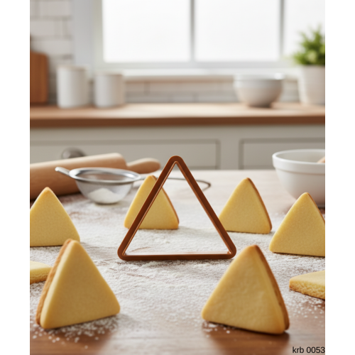 Üçgen Figürlü Kurabiye Kalıbı Hamur Kesici Şeker  ve Oyun Hamuru İçin Tek Parça Kalıp