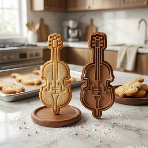 Viyolonsel Figürlü Hamur Şekillendirici Kurabiye Kalıbı Oyun Hamuru Kalıbı 10 5 cm