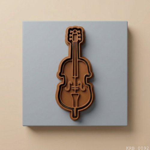 2Li Viyolonsel Figürlü Hamur Şekillendirici Kurabiye Kalıbı Oyun Hamuru Kalıbı 10 5 cm