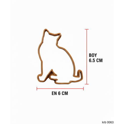 2Li Kedi Figürlü Mini Boy Kurabiye Kalıbı Hamur Kesici Şeker ve Oyun Hamuru İçin Tek  Parça