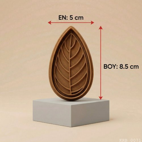 Yaprak Figürlü Hamur Şekillendirici Kurabiye Kalıbı Oyun Hamuru Kalıbı 8 5 cm