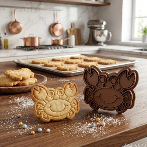 Yengeç Figürlü Hamur Şekillendirici Kurabiye Kalıbı Oyun Hamuru Kalıbı 9 cm