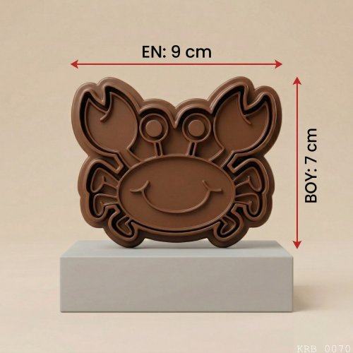 2Li Yengeç Figürlü Hamur Şekillendirici Kurabiye Kalıbı Oyun Hamuru Kalıbı 9 cm